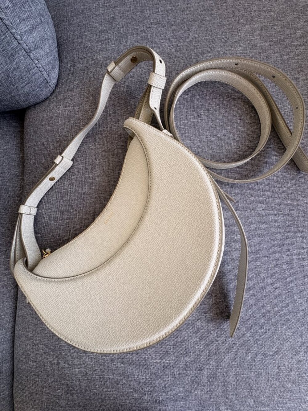 Polene Numéro Dix Edition Textured Chalk Shoulder Bag - Picture 9 of 11